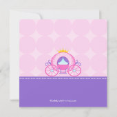Invitation de la Princess Birthday Party (Dos)