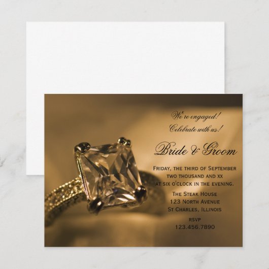 Invitation de la Princess Diamond Ring (Devant / Derrière)