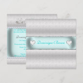 Invitation de la princesse à motifs argentés (Devant / Derrière)