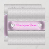 Invitation de la princesse à motifs argentés (Devant / Derrière)