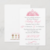 Invitation de la princesse rose Sweet sixteen (Devant / Derrière)