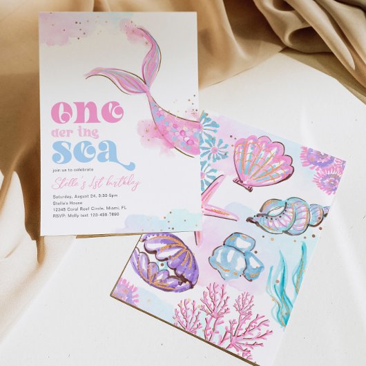 Invitation de la queue de sirène de mer