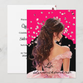 Invitation de La Quinceanera (Devant / Derrière)