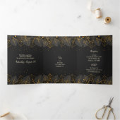 Invitation de la Quinceanera Feuille d'or (Intérieur)