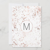 Invitation De La Réception Rose De La Peinture D'O (Dos)