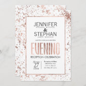 Invitation De La Réception Rose De La Peinture D'O (Devant / Derrière)