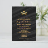 Invitation de la reine royale d'or de 5 po x 7 po (Debout devant)