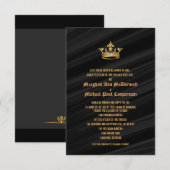 Invitation de la reine royale d'or de 5 po x 7 po (Devant / Derrière)