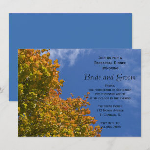 Invitation de la répétition automne et ciel bleu