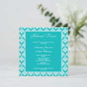 Invitation de la répétition de Damas (aqua) (Debout devant)