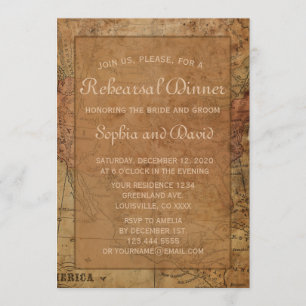 Invitation de la répétition de destination Carte v