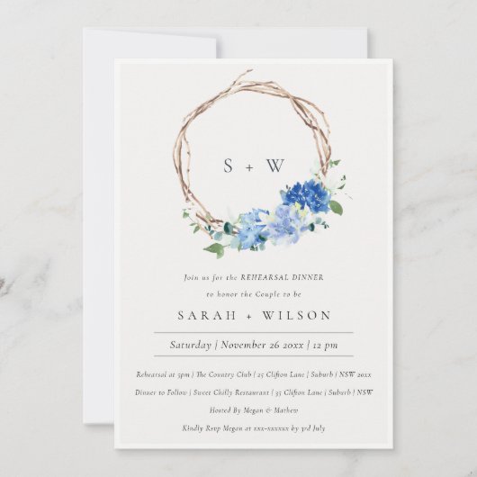 Invitation de la répétition de l'opération Blue Gr (Devant)