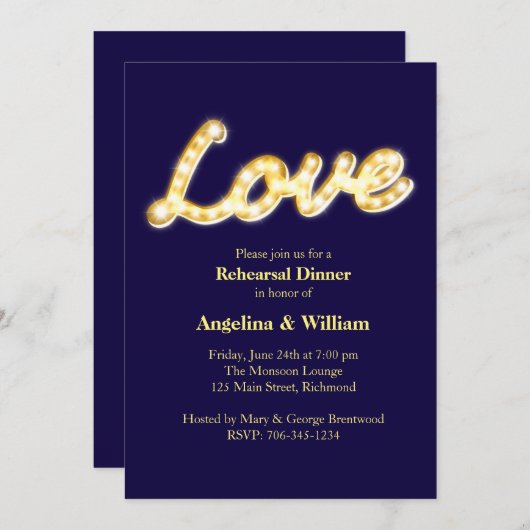 Invitation de la répétition des lumières du marqui (Devant / Derrière)