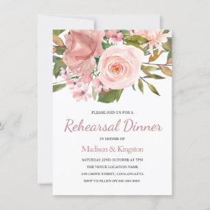 Invitation de la répétition d'or Rose rose