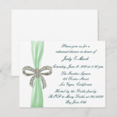 Invitation de la répétition du Mariage Diamond Ver (Devant / Derrière)