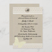 Invitation De La Répétition Du Monogramme De Burla (Devant / Derrière)