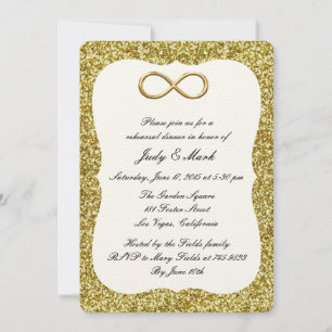 Invitation de la répétition Gold Parties scintilla