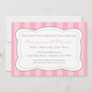 Invitation de la répétition Happy Stripes (rose)