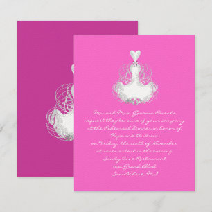 Invitation de la répétition Mariage de la robe bla