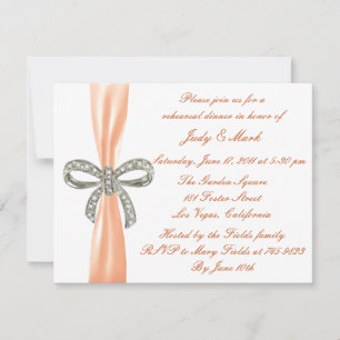 Invitation de la répétition Mariage Orange Diamond