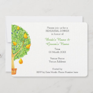 Invitation de la répétition Mariage Pear Tree