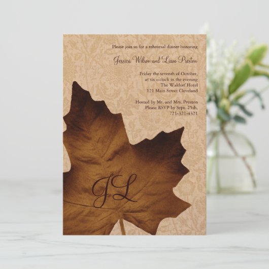 Invitation de la répétition monographie Feuille d' (Debout devant)