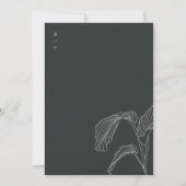 Invitation de la répétition noir blanc de la feuil (Dos)
