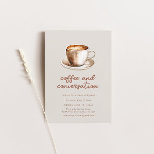 Invitation de la réunion d'affaires café et conver
