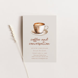 Invitation de la réunion d'affaires café et conver