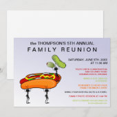 Invitation de la Réunion de famille de hot dogs, (Devant / Derrière)