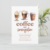 Invitation de la réunion sur le café et la convers (Debout devant)