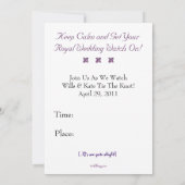 Invitation de la Royal Mariage Watch Party (Dos)