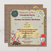 Invitation de la Rustic Camping Party (Devant / Derrière)