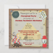 Invitation de la Rustic Camping Party (Devant)