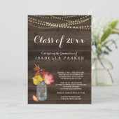 Invitation de la Rustic Fall Woman's Graduation Pa (Debout devant)