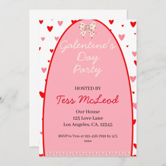 Invitation de la Saint-Galentin (Devant / Derrière)