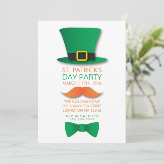 Invitation de la Saint-Patrick de Leprechaun (Debout devant)