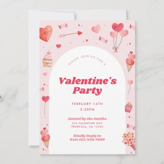 Invitation de la Saint Valentin (Devant)