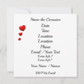 Invitation de la Saint-Valentin (Dos)