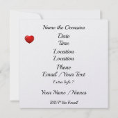 Invitation de la Saint-Valentin (Dos)