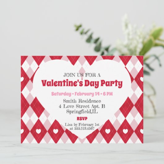 Invitation de la Saint Valentin (Debout devant)