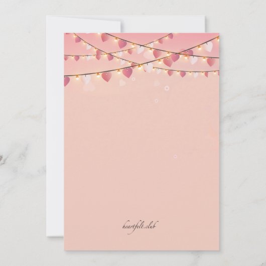 Invitation de la Saint Valentin (Dos)