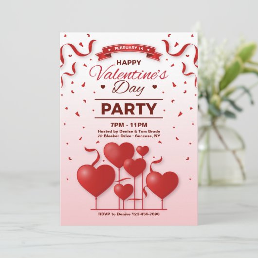 Invitation de la Saint Valentin (Debout devant)