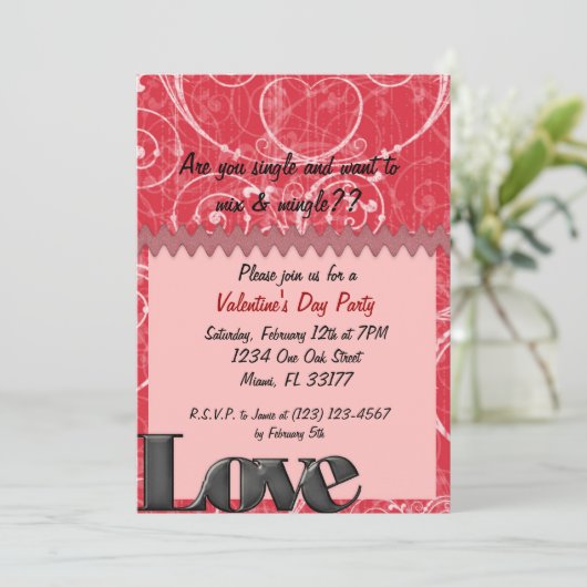 Invitation de la Saint Valentin (Debout devant)