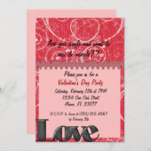 Invitation de la Saint Valentin (Devant / Derrière)