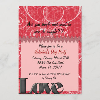 Invitation de la Saint Valentin