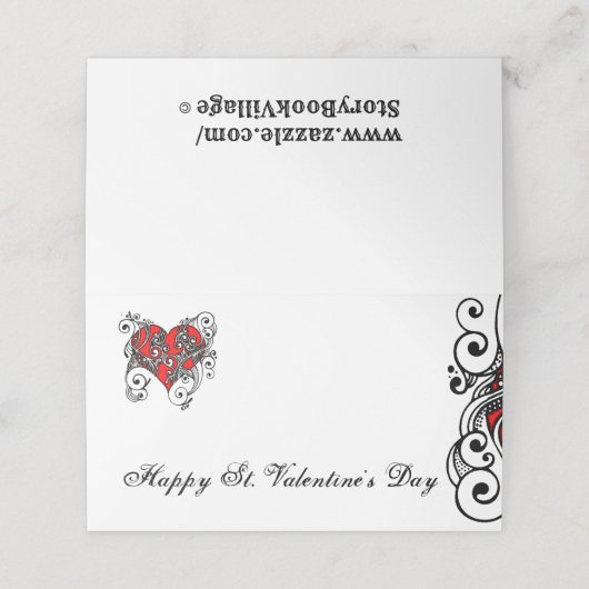 Invitation de la Saint Valentin (Extérieur déplié)