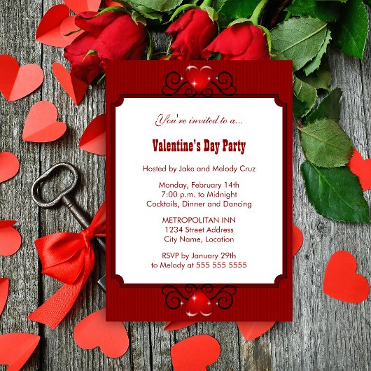 Invitation de la Saint Valentin