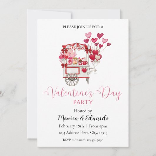 Invitation de la Saint Valentin (Devant)