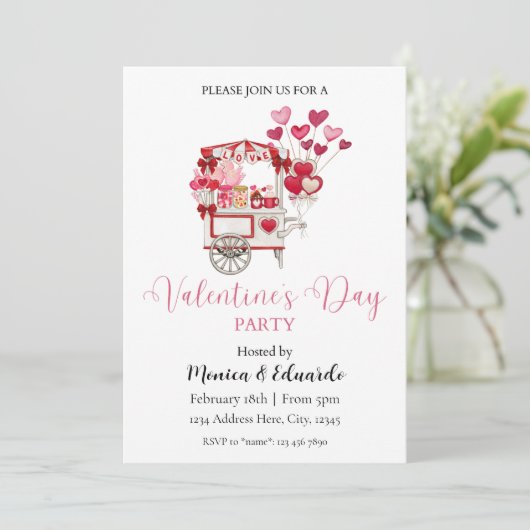 Invitation de la Saint Valentin (Debout devant)